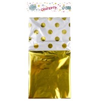 Скатерть «Горох», 137×182 см, цвет золотой