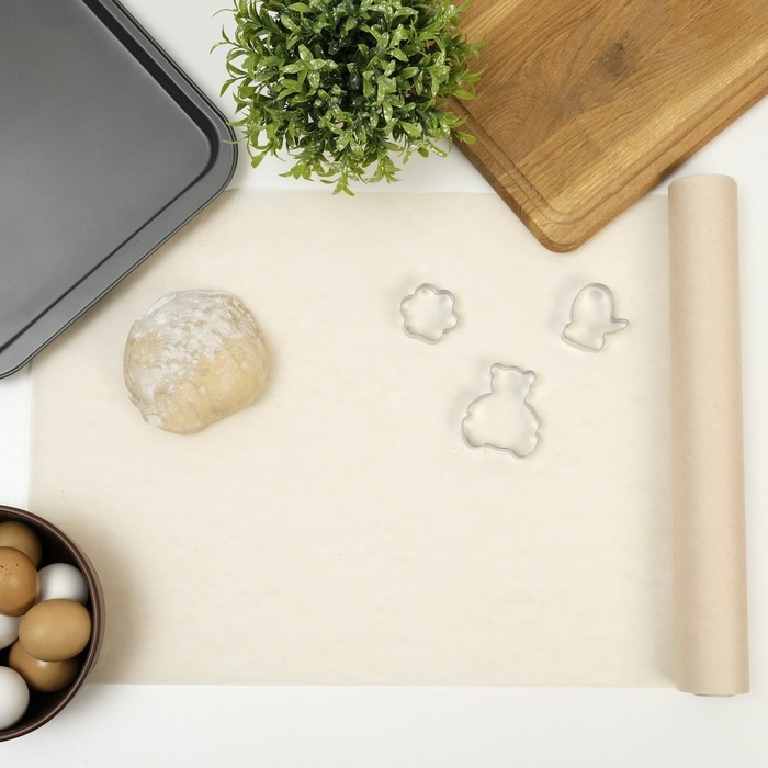 Пергамент жиростойкий для выпечки, 30 см х 50 м