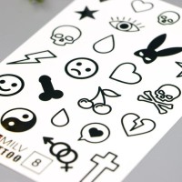 Татуировка на тело "Смайлики" 10х15 см