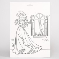 Фреска песком с блёстками «Принцессы», 9 цветов