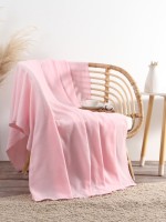 Плед флисовый «Экономь и Я», розовый, 150×180 см, плотность 160 г/м²