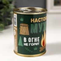 Носки мужские в банке «Настоящий мужик», подарочные, чёрные, 43-45 р-р