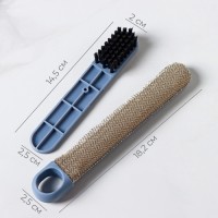 Щётка для окон Raccoon, длина 44 см, велюровая насадка 18.2×6.5 см, щётка для одежды 18.2×2 см, пластиковая щётка 2×14.5 см, силиконовый сгон 18.2 см