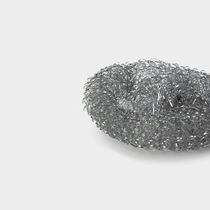Губка для посуды Доляна, металлическая, 9×9×2 см