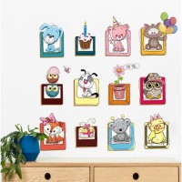 Наклейка пластик интерьерная "Милые зверушки" 45х60 см