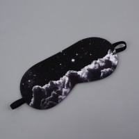 Маска для сна «Космос», 19×8.5 см, резинка одинарная, чёрная