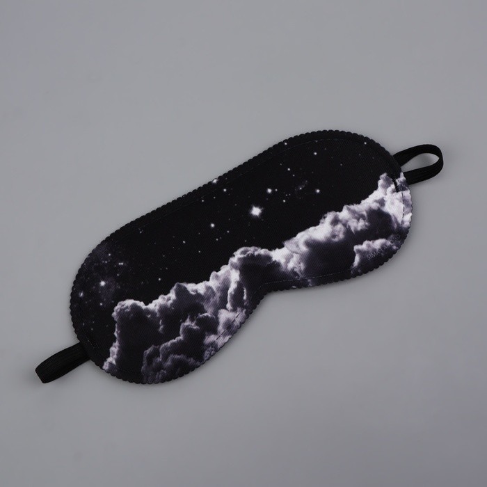 Маска для сна «Космос», 19×8.5 см, резинка одинарная, чёрная Маска для сна «Космос», 19×8.5 см, резинка одинарная, чёрная