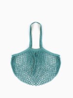 Сумка-авоська хозяйственная, клетка 1.5 см, бирюзовая