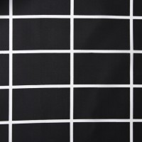 Штора для ванной «Этель. Клетка», 180×180 см, чёрная