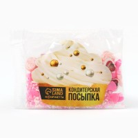 Посыпка кондитерская фигурная: «Сердечки и розы»: белая, розовая, красная, 25 г.