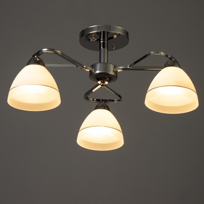 Люстра "Флёр" 3хЕ27 40Вт хром 57х57х25 см BayerLux