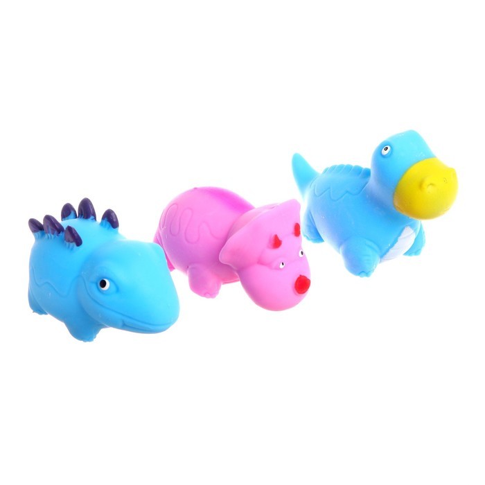 Мялка «Динозавр» с пастой, цвета МИКС