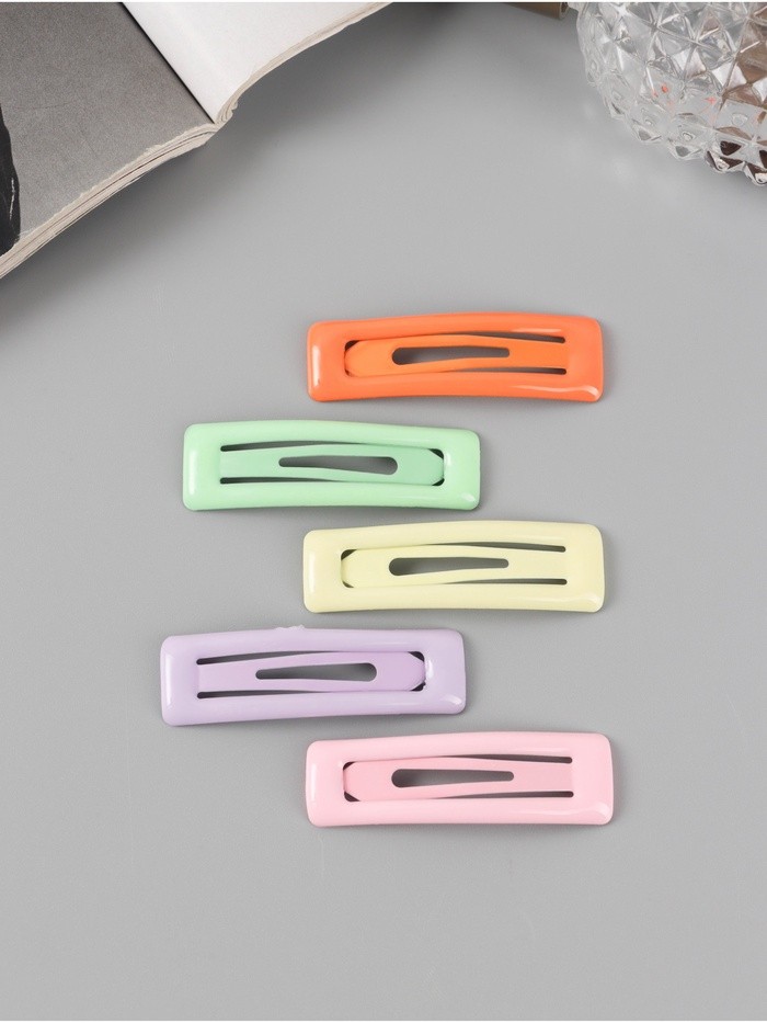 Невидимка для волос «Милен», набор 5 шт., нежность, 5 см, МИКС