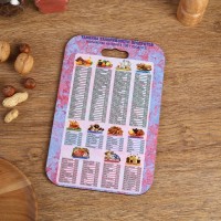 Доска разделочная "Таблица калорийности" 27х18 см, МИКС