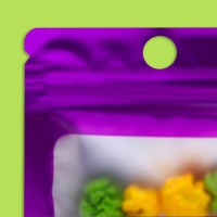 Пакет Зип-лок с окном, с еврослотом, фиолетовый, 7×10 см