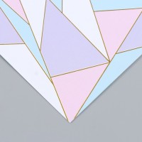 Бумага для скрапбукинга двусторонняя золото "Треугольники" плотность 180 гр 30,5х32 см