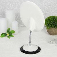 Зеркало настольное, на гибкой ножке, зеркальная поверхность 14,5 × 20,2 см, цвет чёрный/белый
