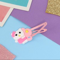 Невидимка для волос "Адель" (набор 2 шт) кисонька, 5,5 см, розовый