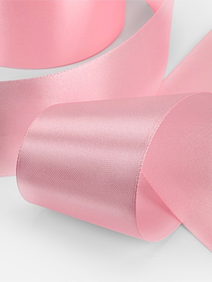 Лента атласная, 50 мм, 23±1 м, розовая №04