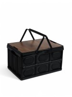 Стол - корзина Maclay 2 в 1, складной, 30 л, 43.5×30×24/6 см, черный