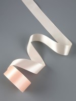 Лента атласная, 40 мм, 23±1 м, кремово-розовая №6