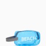 Косметичка для бассейна на молнии, с принтом Beach, прозрачная/синяя