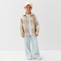 Рубашка детская KAFTAN утеплённая, размер 34 (122-128 см), бежевая