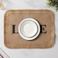 Салфетка сервировочная на стол Доляна «Любовь», 40×30 см, бежевая