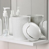 Контейнер для мусора настольный Tule, 1 л, d=11,2 см, h=17,5 см, цвет светло-серый