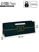 Пакет под бутылку «Тебе», 36×10×13 см