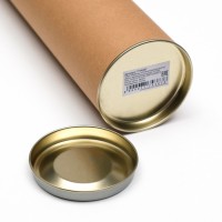 Тубус 73×490 мм (470 мм внутр. Высота) картон, металлическая крышка