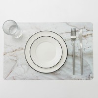 Салфетка сервировочная на стол «Мрамор», 43×28 см, цвет серый