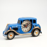 Часы настольные будильник детский «Автомобиль», циферблат d-7.5 см, 12×24.5 см