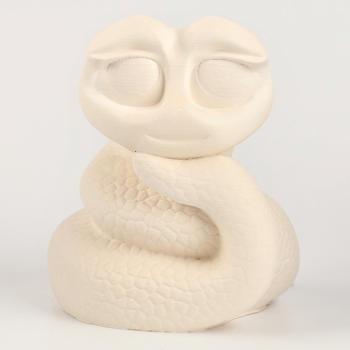 Копилка - раскраска из гипса на новый год «Милая змея», набор для творчества, символ 2025