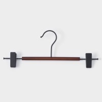 Вешалка для брюк и юбок LaDо́m Sombre, 31×12 см, с зажимами, коричневая