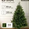 Искусственная ёлка «Зимнее волшебство. Элит», 120 см, d нижнего яруса 89 см, 322 смешанные ветки шарнирные