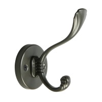 Крючок мебельный CAPPIO GRACE, двухрожковый, цвет графит