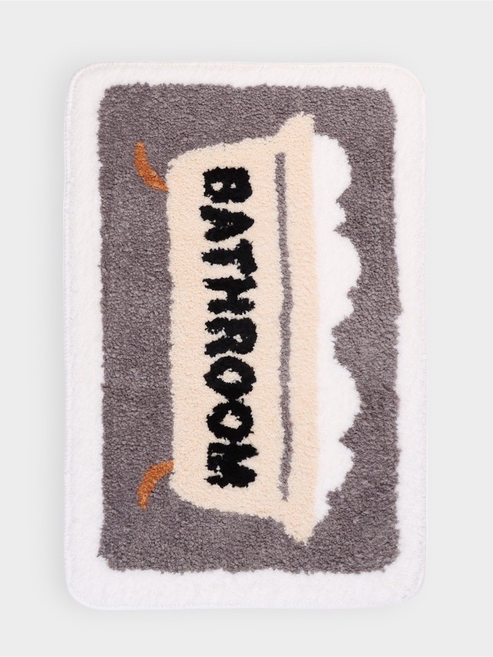 Коврик Доляна Bathroom, 40×60 см, микрофибра, серый