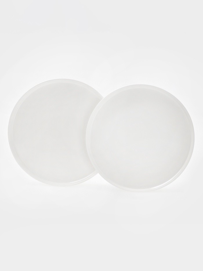 Тарелки Magistro White Snow, набор 2 шт., d=26 см, фарфор, белые