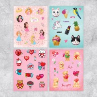 Наклейки детские в альбоме LOVE, 8 листов, 11×16 см