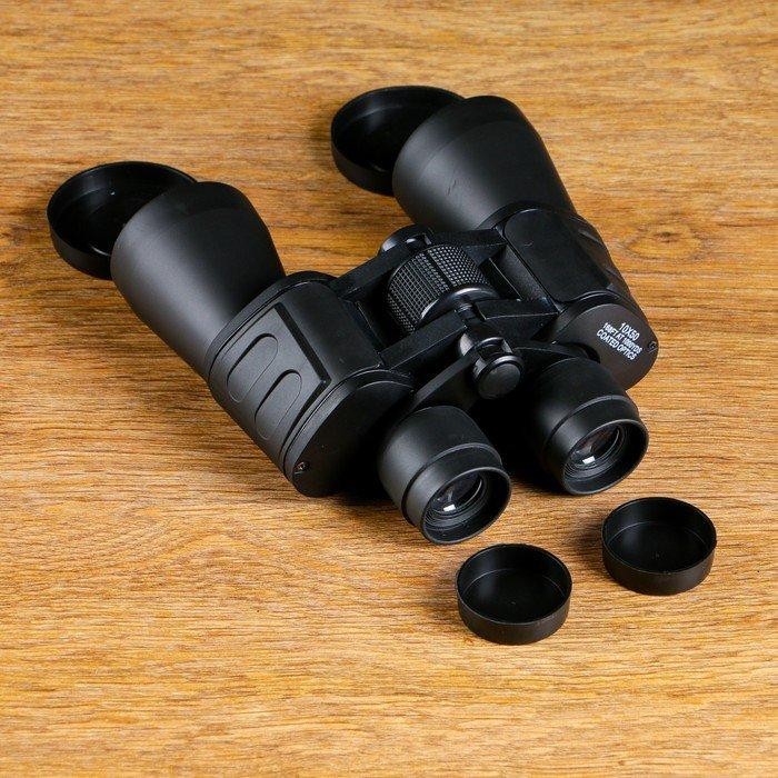 Бинокль «Охотник» Мастер К, 10×50, с чехлом, чёрный