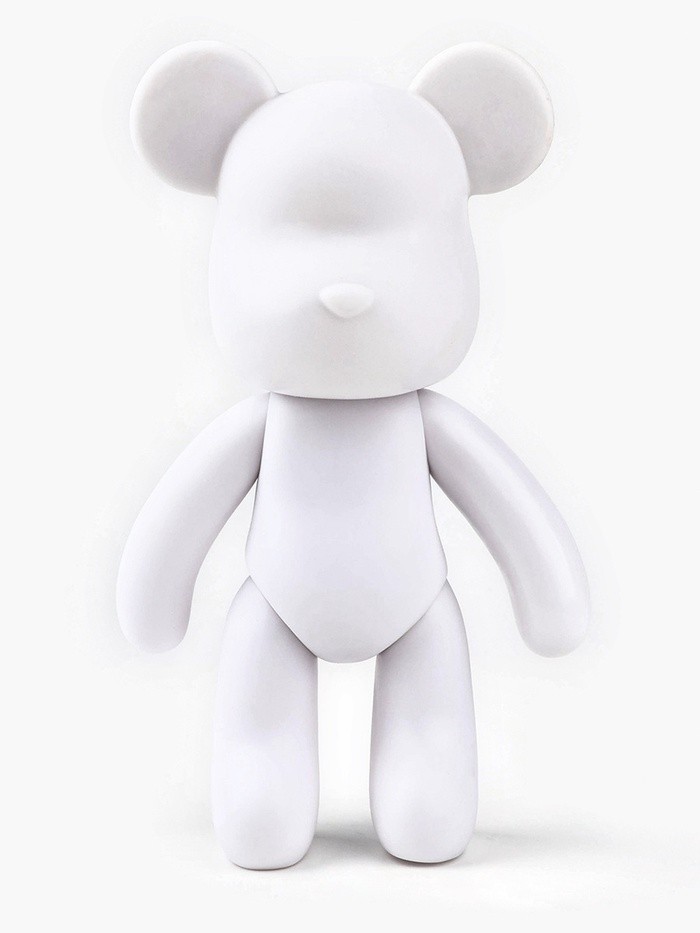 Алмазная мозаика на фигурке с полным заполнением «Жемчужный мишка стразами», белый