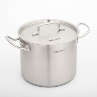 Кастрюля «Общепит», 11 л, d=26 см, металлическая крышка, капсульное дно, цвет хромированный