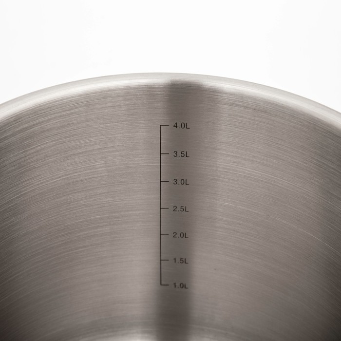 Кастрюля «Общепит», 11 л, d=26 см, металлическая крышка, капсульное дно, цвет хромированный