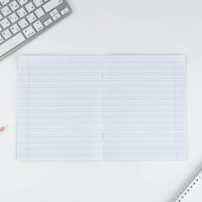 Тетрадь 12 листов в частую косую линейку, А5, на скрепке, блок №1 «Минимализм» МИКС