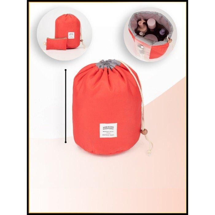 Косметичка на шнурке, с кошельком, цвет розовый