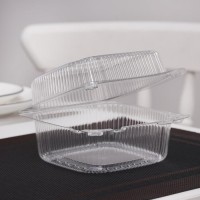 Контейнер одноразовый с неразъёмной крышкой ПР-К9 М, 350 мл, прозрачный 13×13×7,8 см, 550 шт/уп