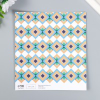 Бумага для скрапбукинга двусторонняя "Ромбы" плотность 180 гр 30,5х32 см