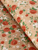 Бумага упаковочная крафт «Пионы», красный, 0.72×10±5% м, 60 г