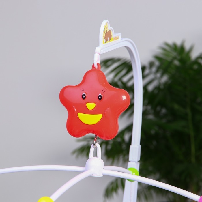 Мобиль музыкальный «Мишки Лав», заводной, с мягкими игрушками